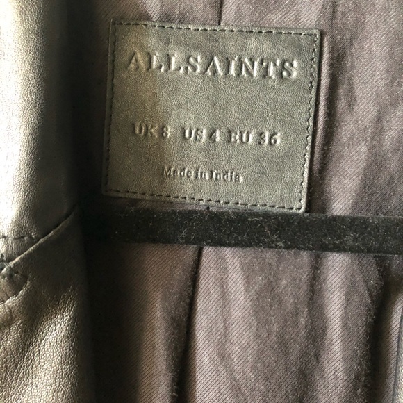 All saints leather jacket - Picture 2 of 7